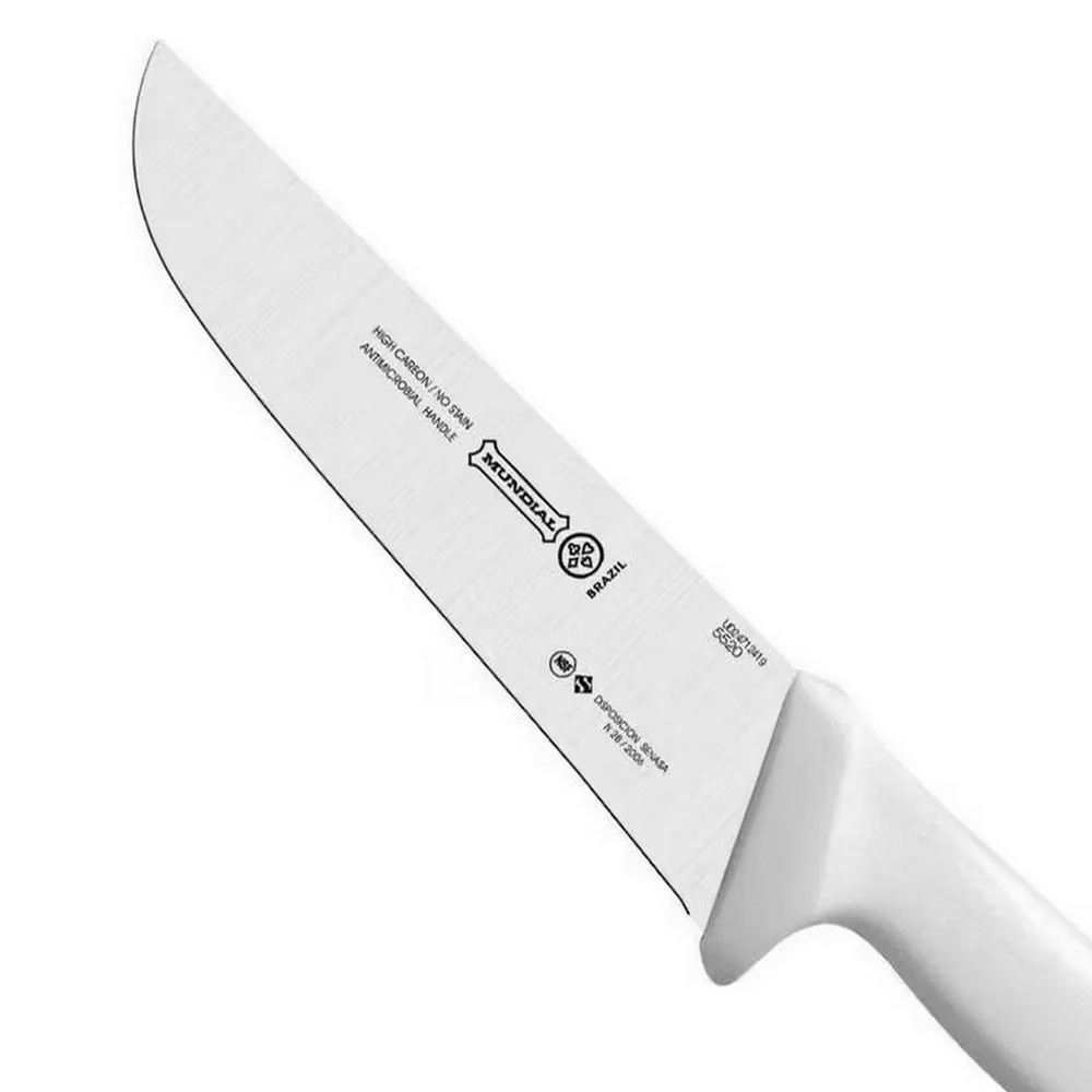 Faca de Refile Aereo Reta Larga Profissional Cabo Branco INOX 12" Mundial 5520-12