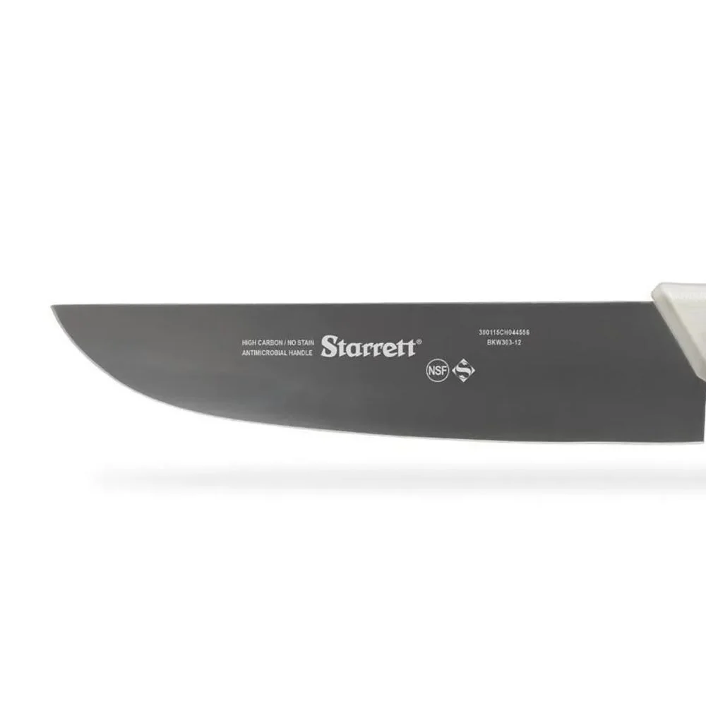 Faca de Refile de Mesa Reta Larga Profissional Cabo Branco INOX 12" Starrett BKW303-12