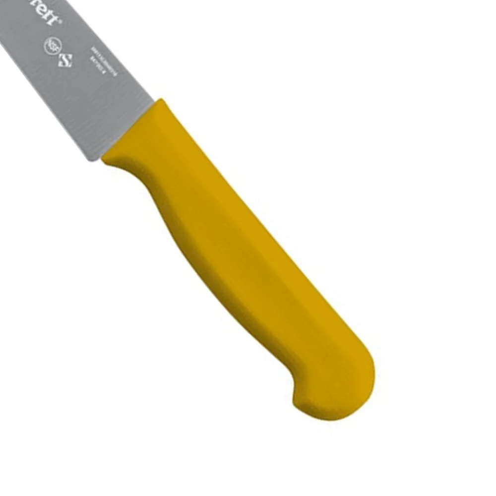 Faca de Refile de Mesa Triangular Estreita Profissional Cabo Amarelo INOX 6" Starrett BKY302-6