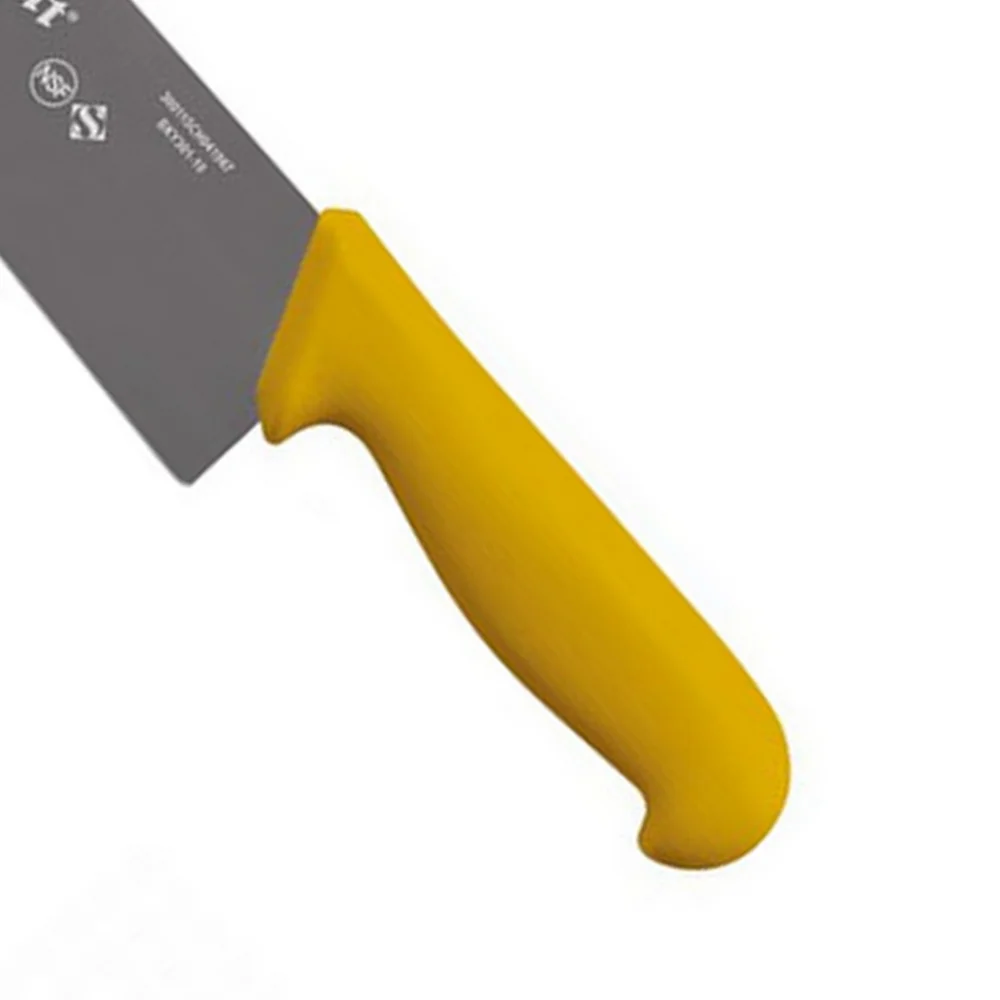 Faca de Refile de Mesa Triangular Larga Profissional Cabo Amarelo INOX 10" Starrett BKY301-10