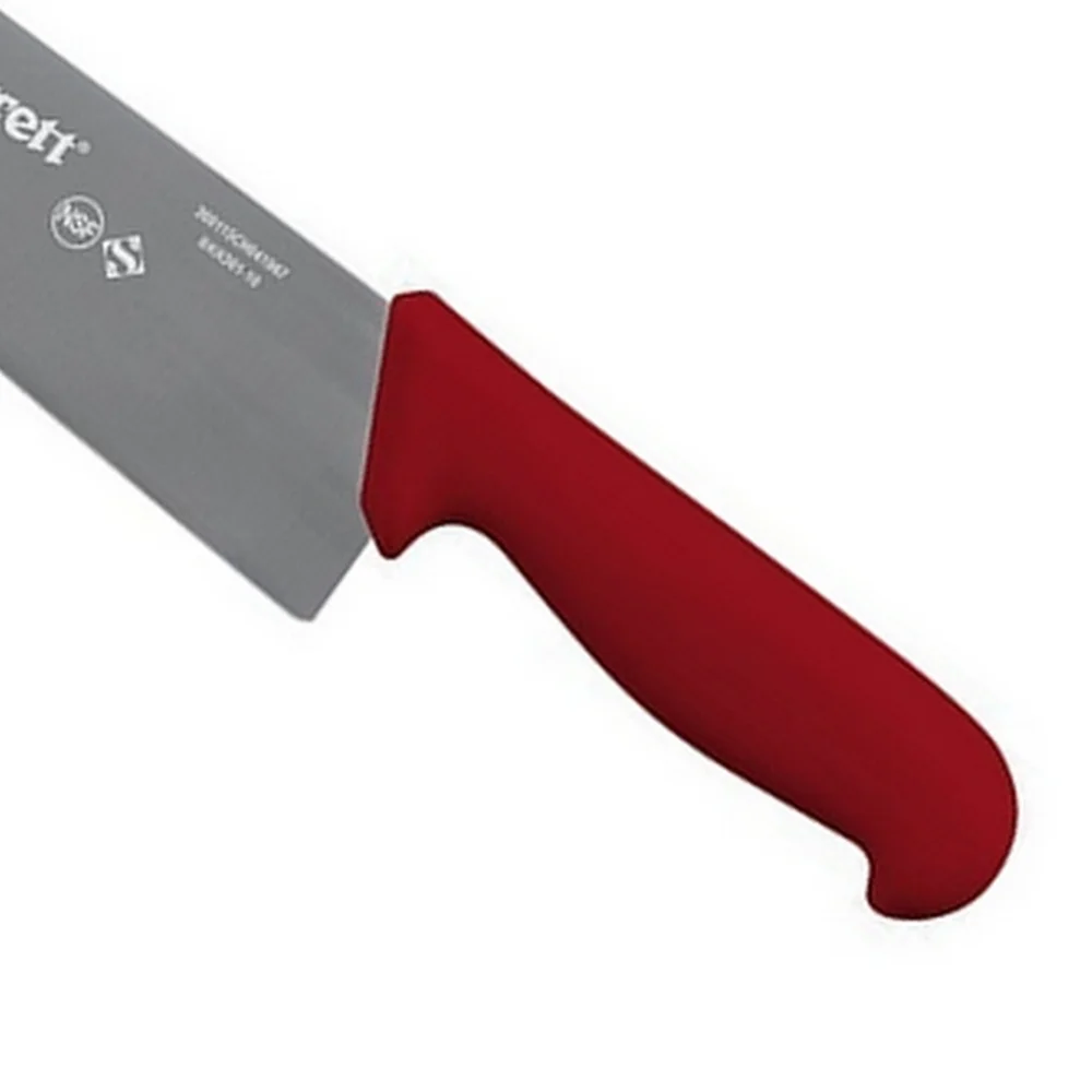 Faca de Refile de Mesa Triangular Larga Profissional Cabo Vermelho INOX 8" Starrett BKR301-8