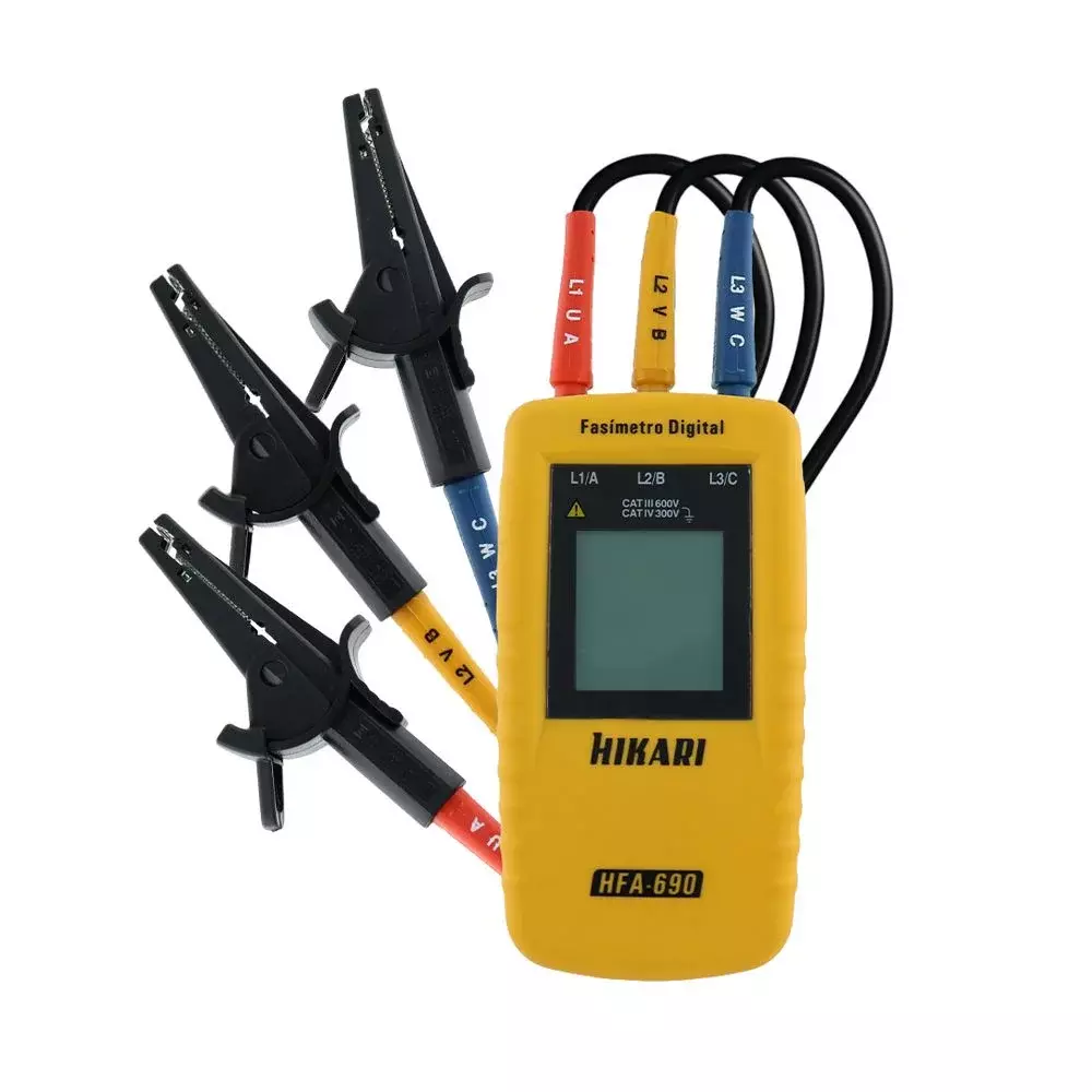 Fasimetro Digital CAT.III 600V 40-690V Hikari HFA-690