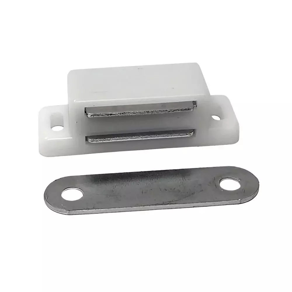 Fecho Magnetico Plastico Branco Batente de Metal Bendoor 5169BB