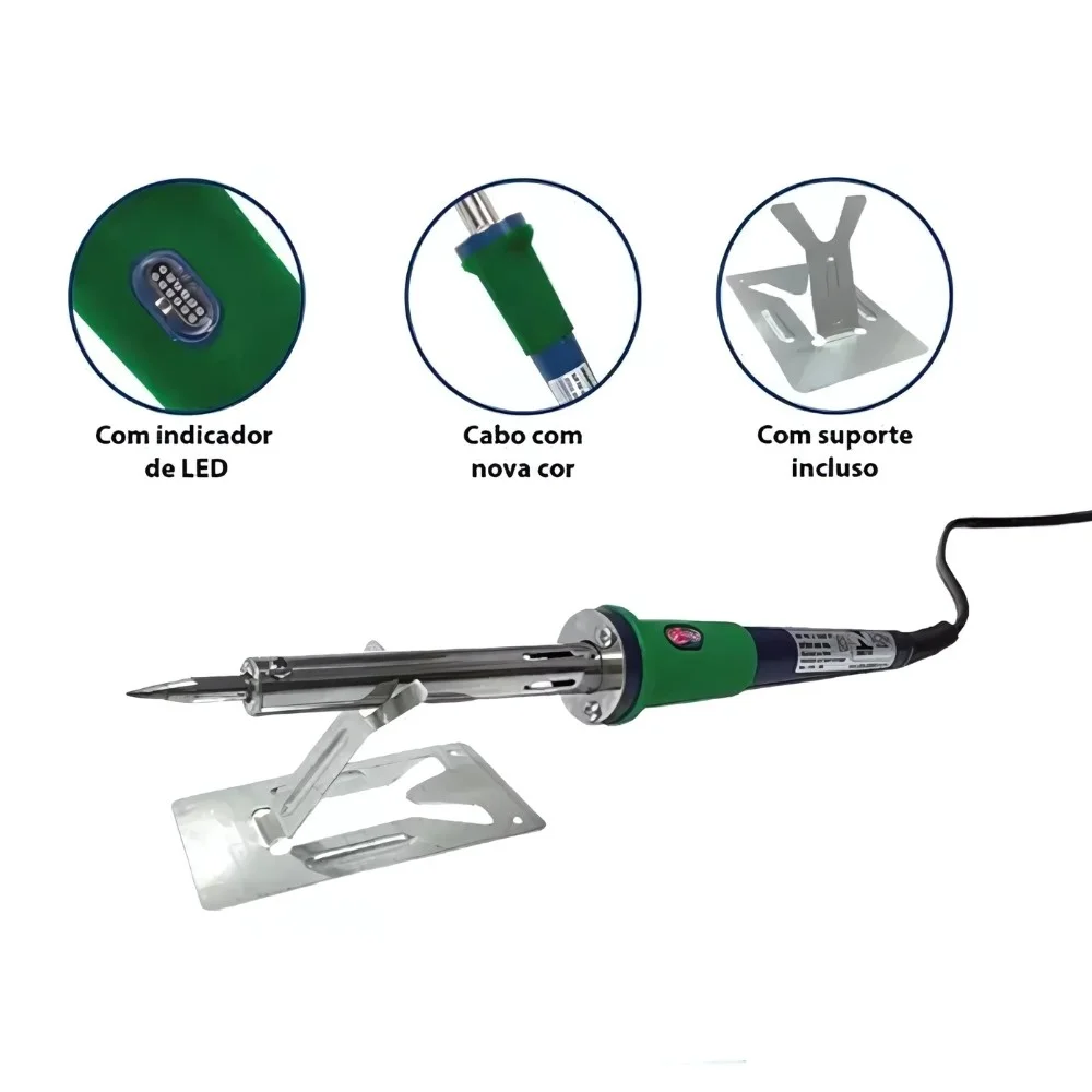 Ferro de Solda Reto 110V 60W Brasfort 7344