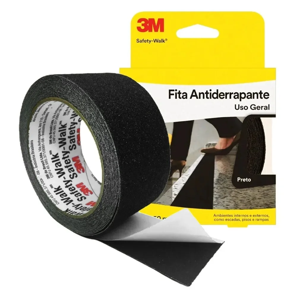 Fita Antiderrapante Preta USO Geral 50MMX20M 3m SAFETY-WALK