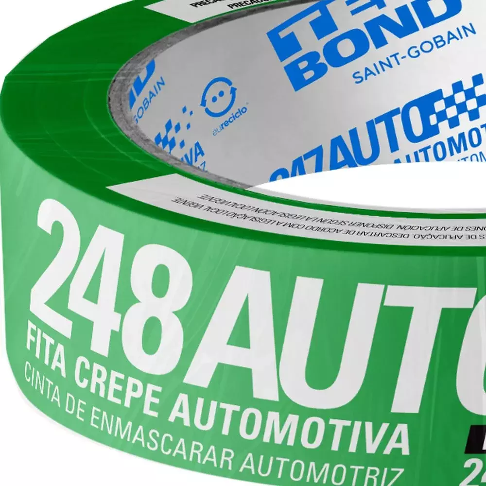 Fita Crepe Automotiva Verde 24MMX40M Tekbond 248