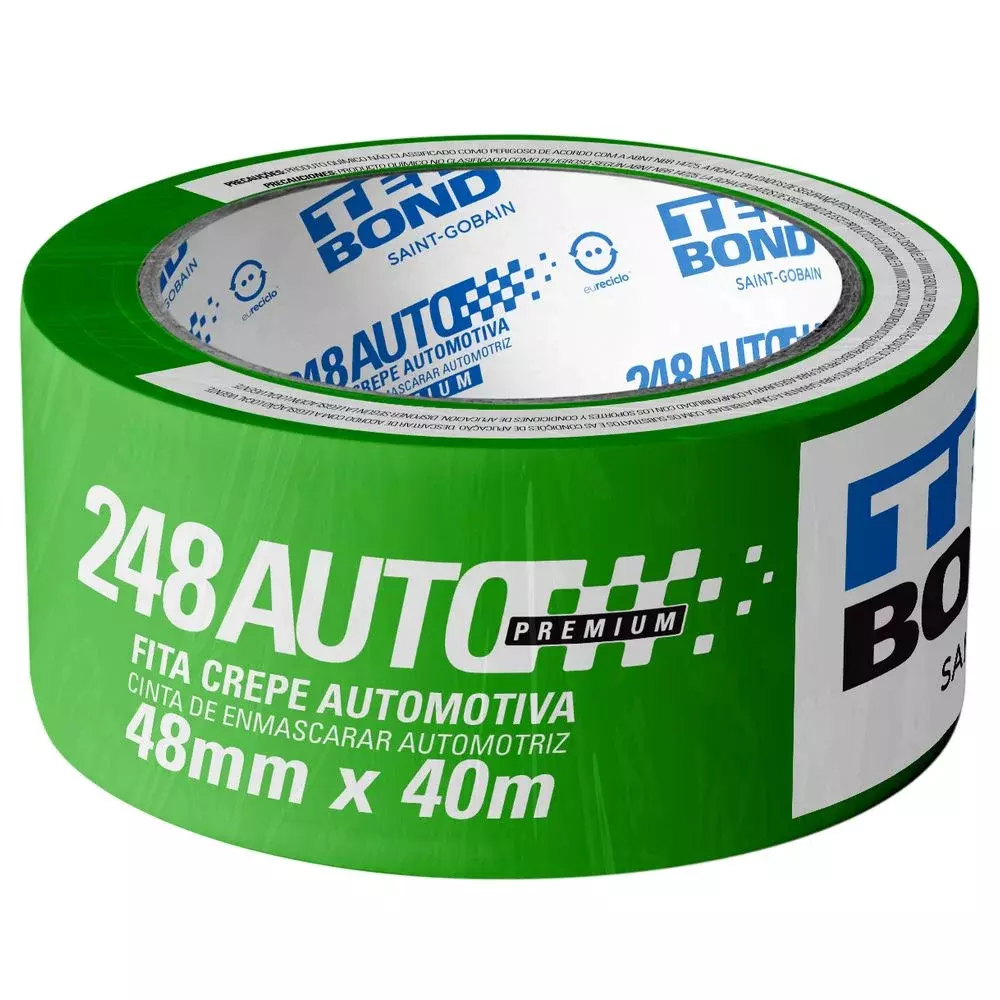Fita Crepe Automotiva Verde 48MMX40M Tekbond 248