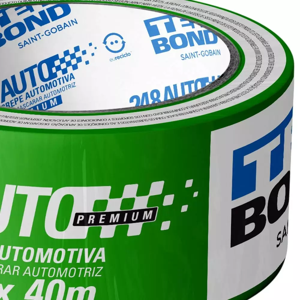 Fita Crepe Automotiva Verde 48MMX40M Tekbond 248