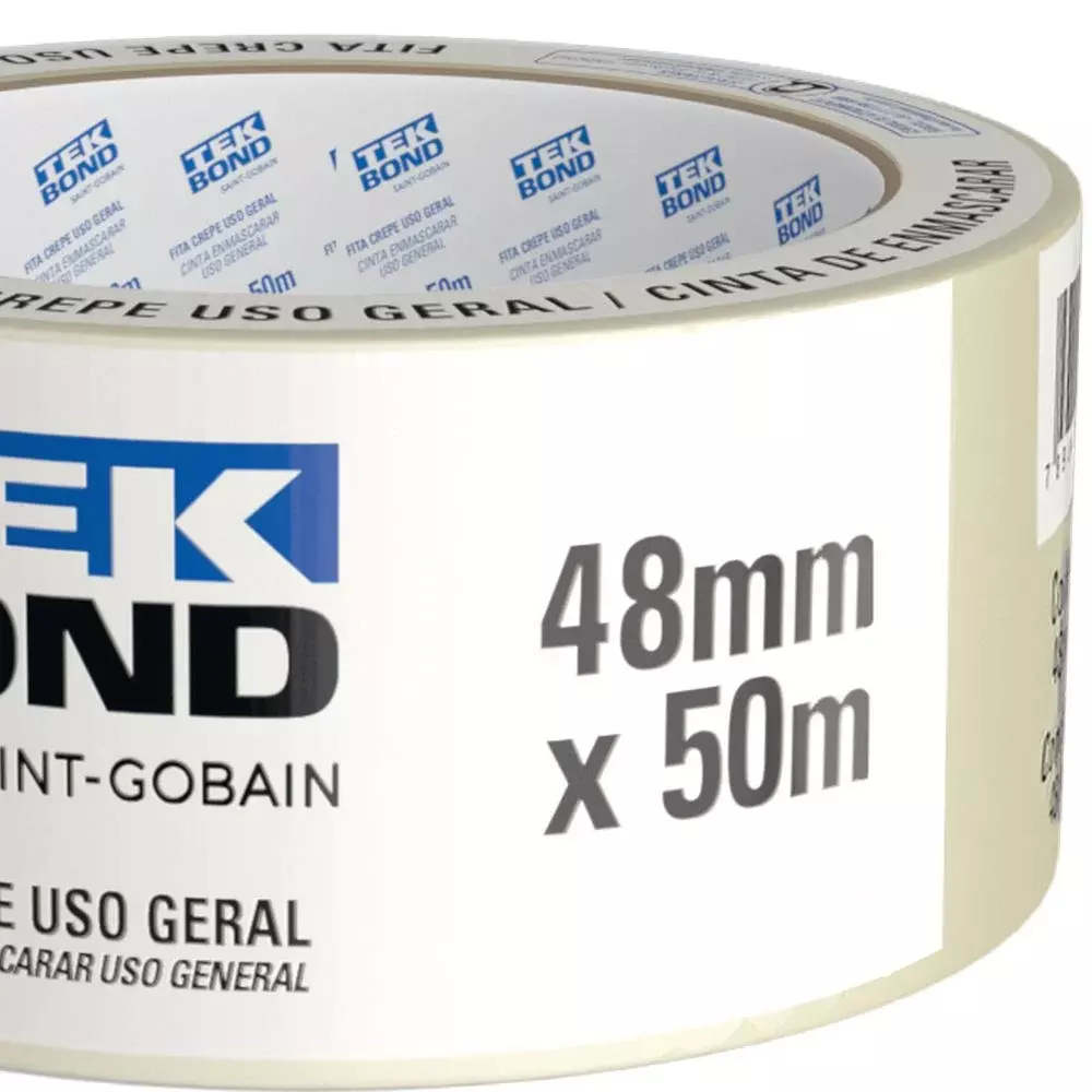 Fita Crepe Uso Geral 48MMX50M Tekbond 78072708178