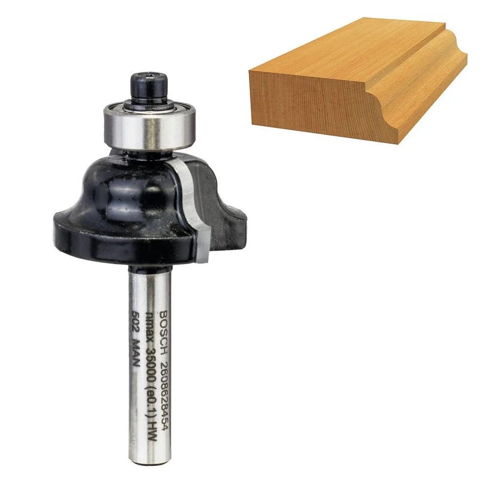 Fresa Decorativa com Rolamento Para Tupia Manual MD 29MM H6 Bosch 2608628454