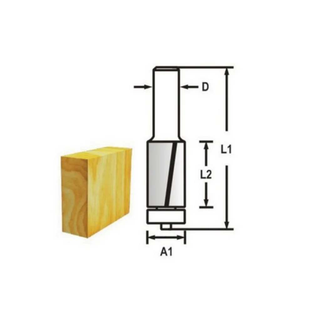 Fresa Paralela 1 Corte Para Tupia Manual MD 3/8X25MM H1/4 Makita D-49264