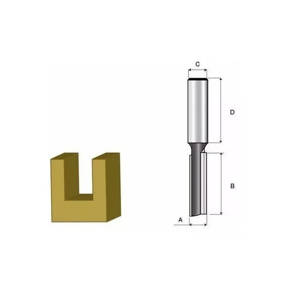Fresa Paralela 2 Cortes Para Tupia Manual MD 1/4" Makita D-01373