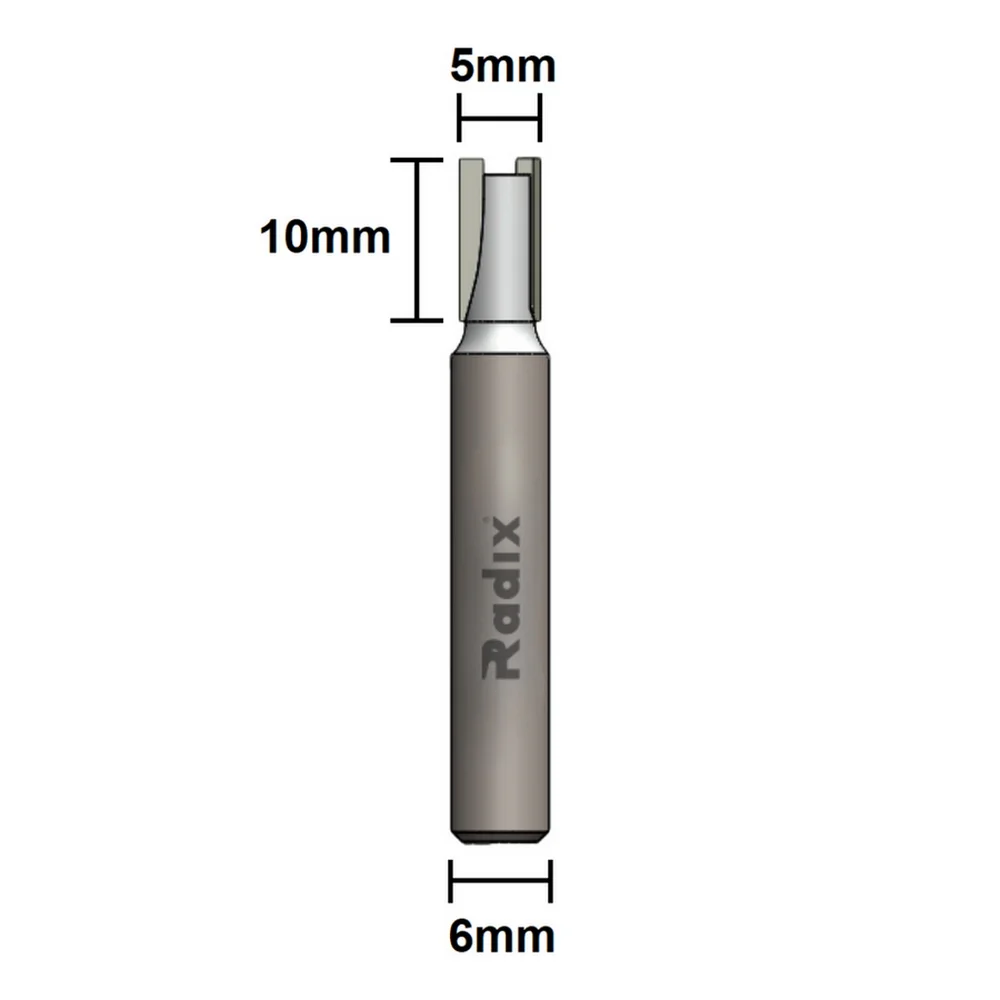 Fresa Paralela 2 Cortes Para Tupia Manual MD 5X10MM 6MM Radix 150510.01
