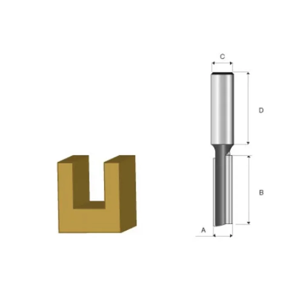 Fresa Paralela 2 Cortes Para Tupia Manual MD 9MM H6 Makita D-09276