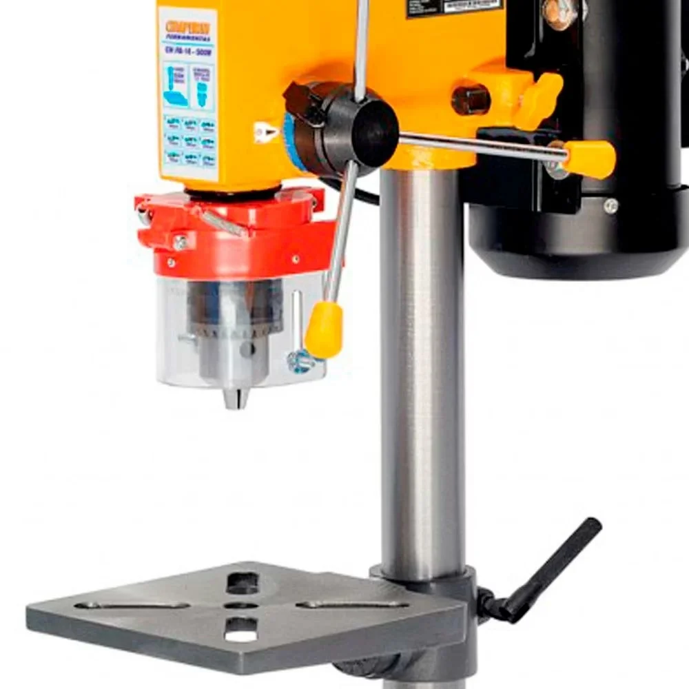 Furadeira de Bancada Motor 1/2HP com Chave Liga Desliga 5/8" 220V 500W Chiaperini CH FB-16 LC