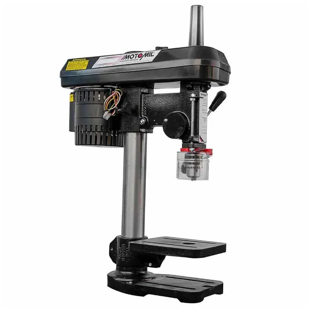 Furadeira de Bancada Motor 1/2HP Sem Chave Liga Desliga 5/8" 220/380V TRIF Motomil FBM-160TA