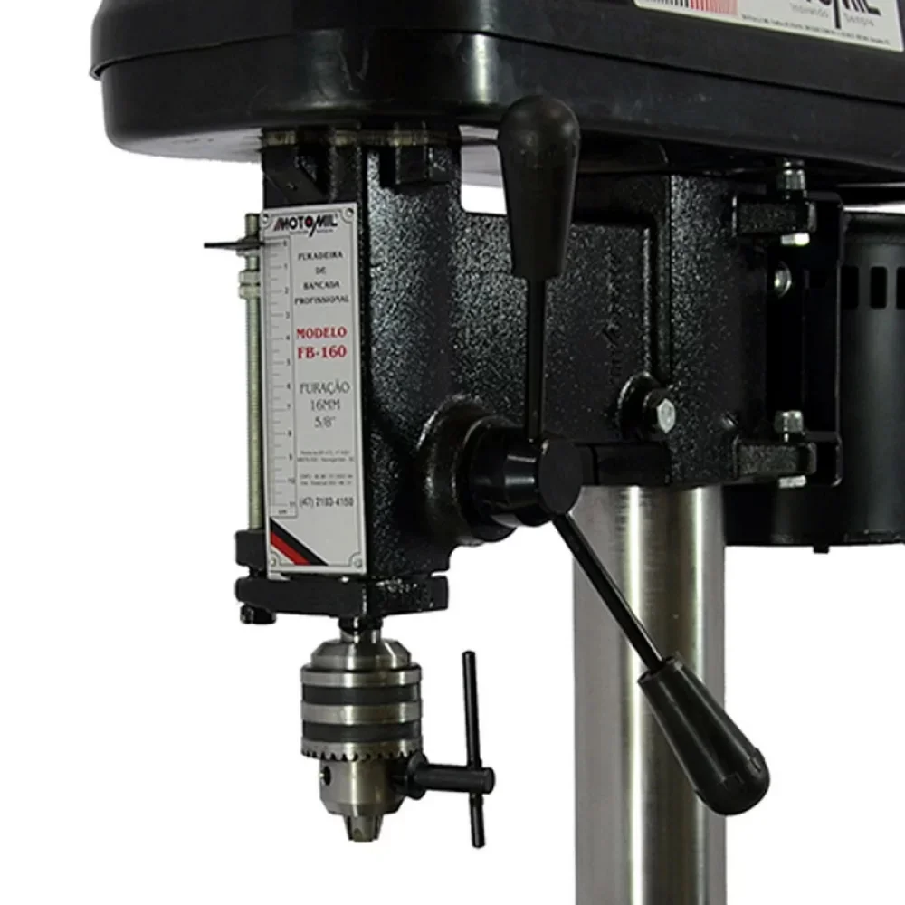 Furadeira de Bancada Motor 1/2HP Sem Chave Liga Desliga 5/8" 220V Motomil FBM-160MA