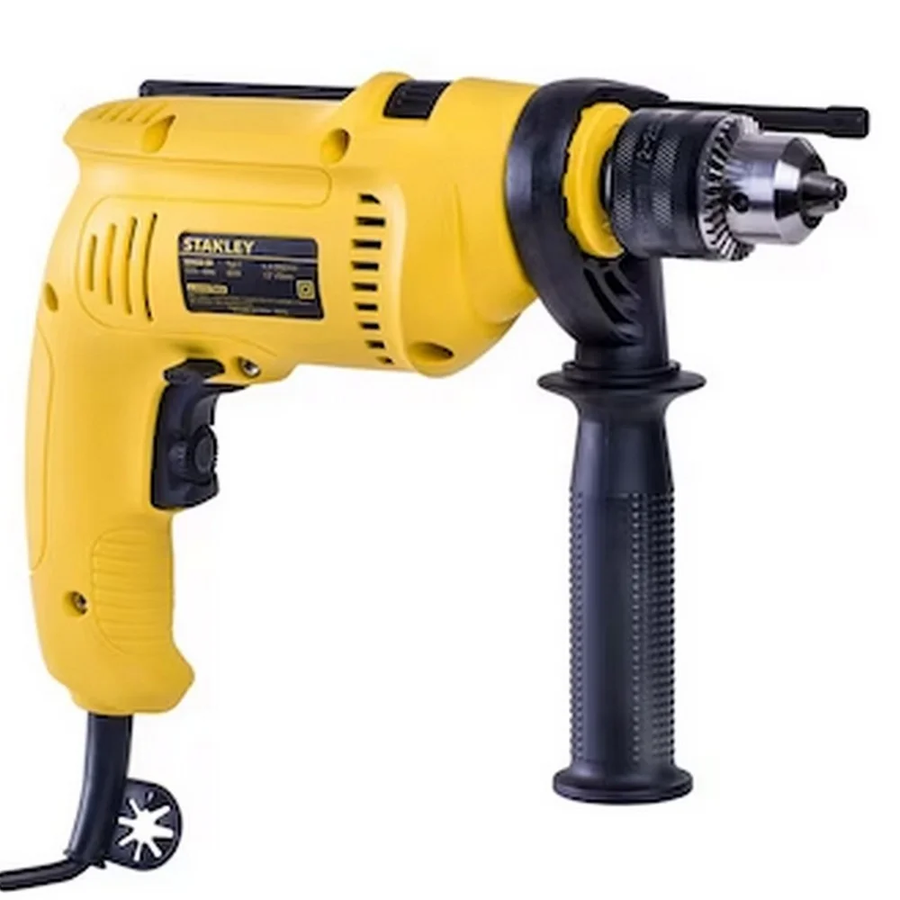 Furadeira de Impacto Reversivel Caixa Plastica Martelo Chave de Fenda e Phillips 1/2" 110V 600W Stanley SDH600KS1BR