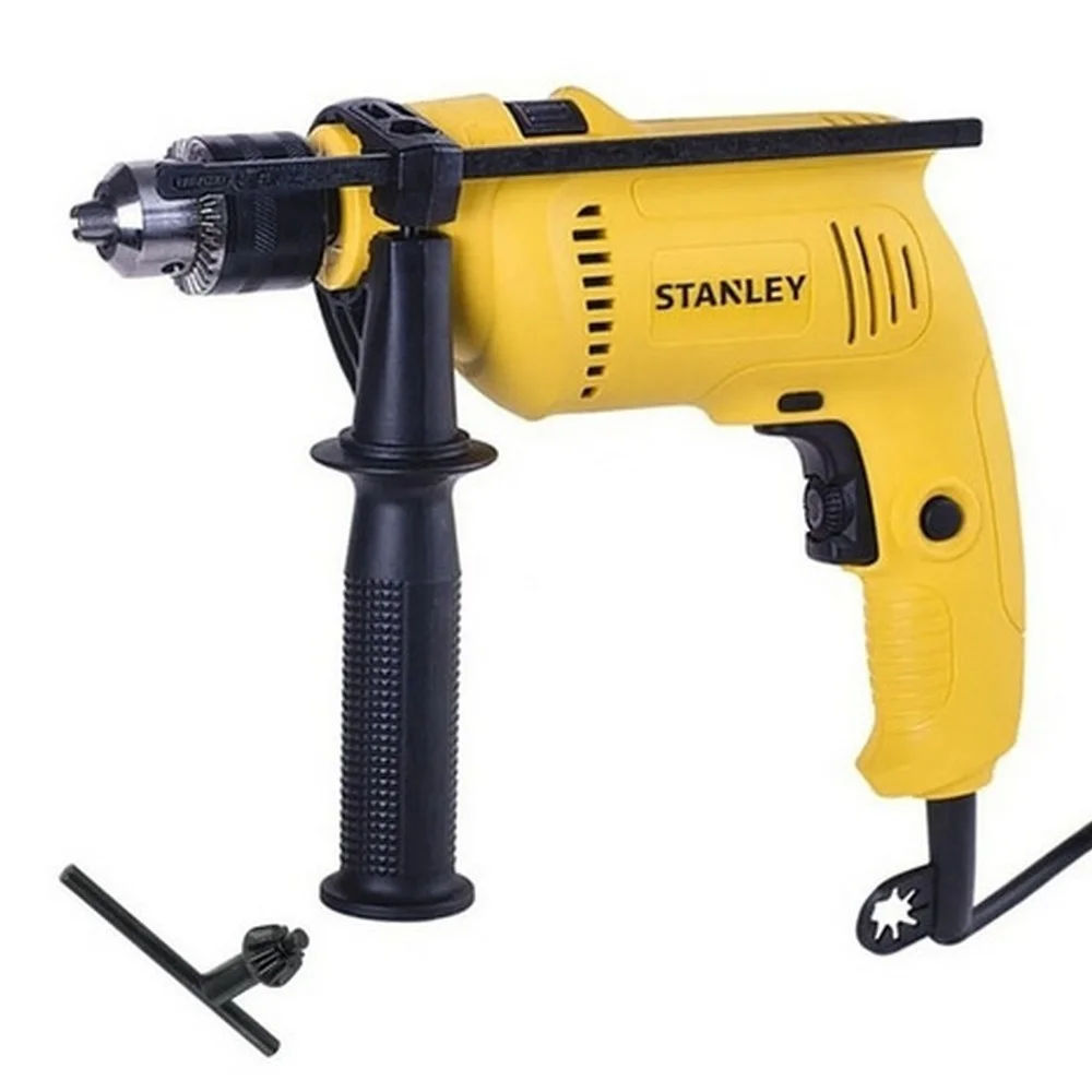 Furadeira de Impacto Reversivel Caixa Plastica Martelo Chave de Fenda e Phillips 1/2" 110V 600W Stanley SDH600KS1BR