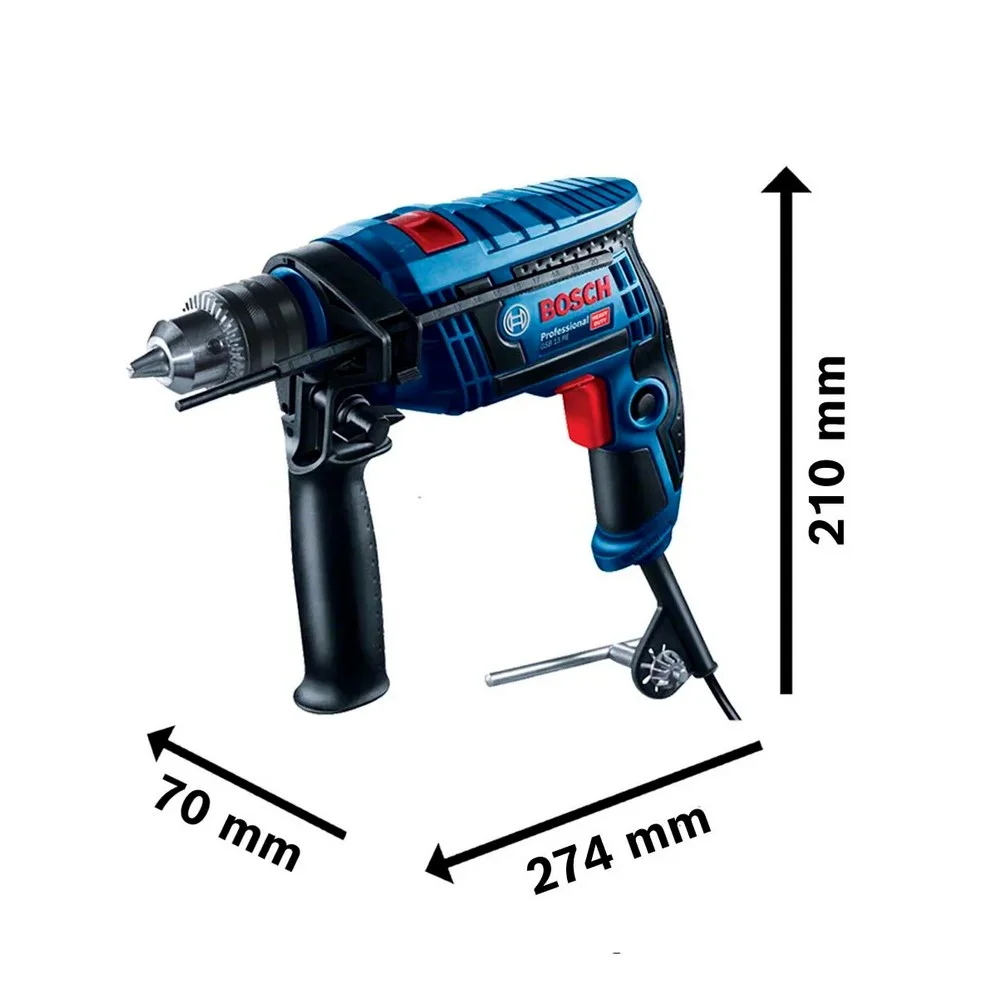 Furadeira de Impacto Reversivel Com 23 Acessorios e Velocidade Variavel 1/2" 110V 750W Bosch GSB 13RE