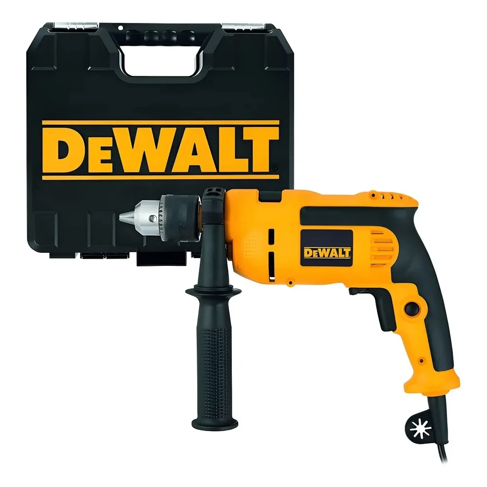 Furadeira de Impacto Reversivel Com Maleta Velocidade Variavel 1/2" 110V 750W Dewalt DWD502KBR