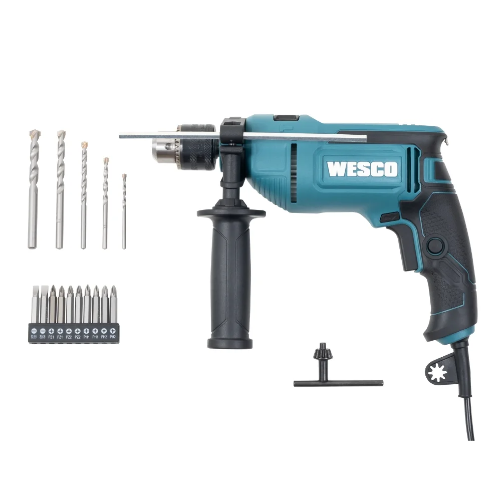 Furadeira de Impacto Reversivel Velocidade Variavel com Maleta e Acessorios 1/2" 220V 800W Wesco WS3179K