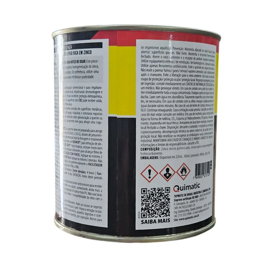 Galvanizacao Instatanea a Frio 900ML Quimatic CRZ/DB2E