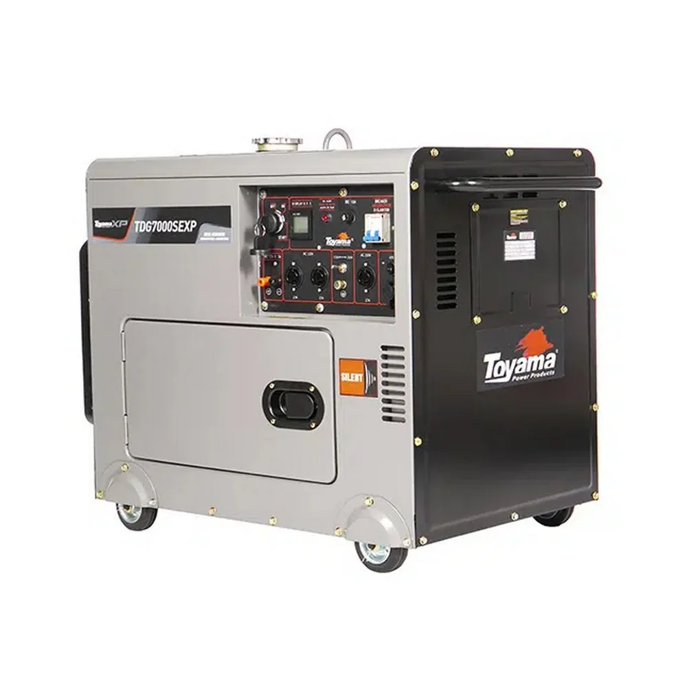 Gerador de Energia a Diesel USO Intensivo 418CC 4T Partida Eletrica Bivolt 6KVA Toyama TDG7000SEXP
