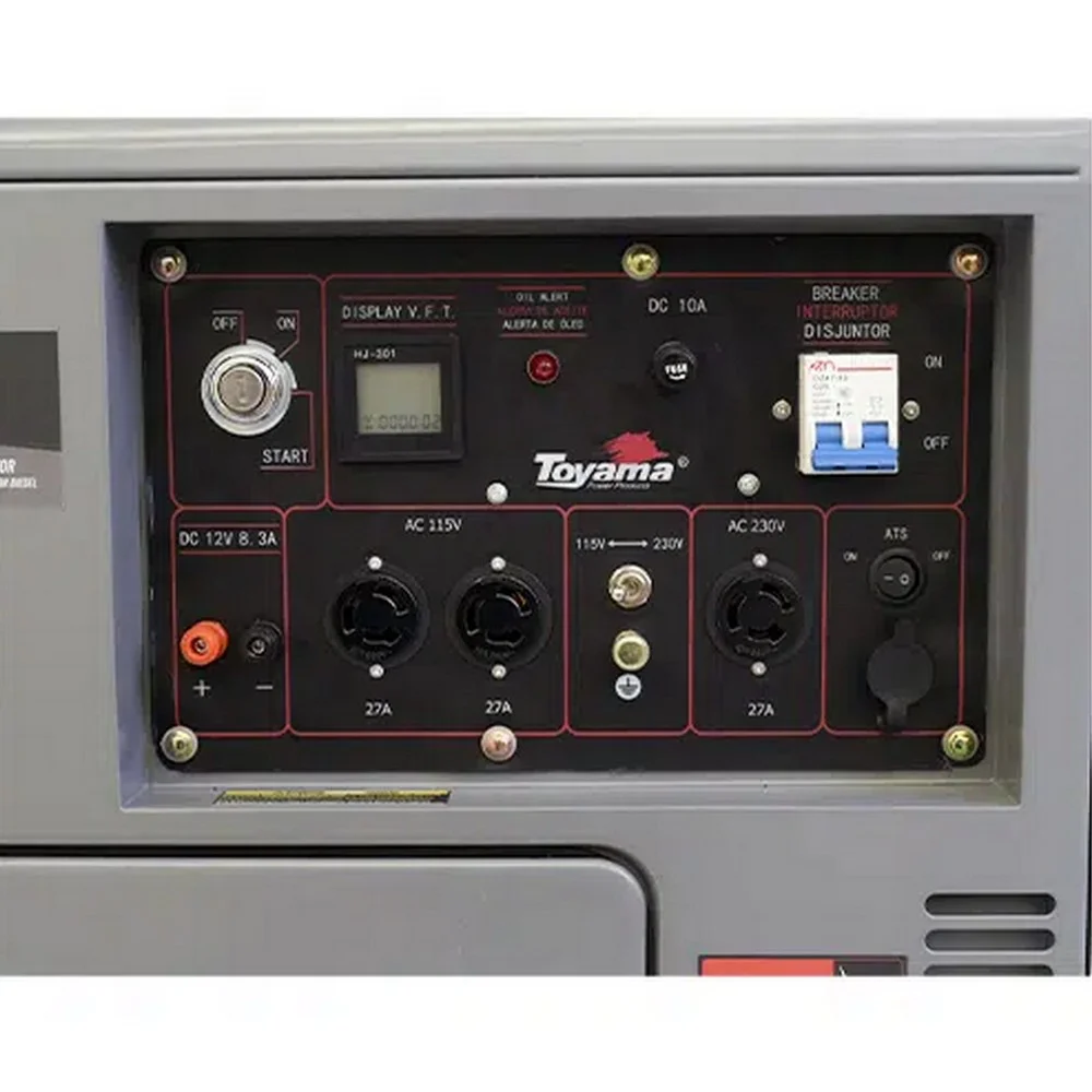 Gerador de Energia a Diesel USO Intensivo 418CC 4T Partida Eletrica Bivolt 6KVA Toyama TDG7000SEXP