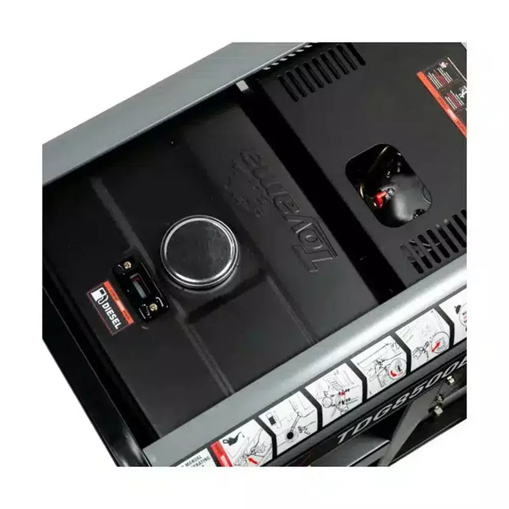 Gerador de Energia a Diesel USO Profissional 498CC 4T Partida Eletrica Manual Bivolt 7KVA Toyama TDG8500EBXP