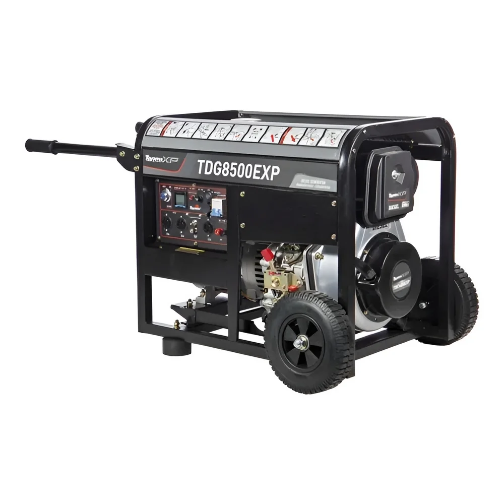 Gerador de Energia a Diesel USO Profissional 498CC 4T Partida Eletrica Manual Bivolt 7KVA Toyama TDG8500EXP
