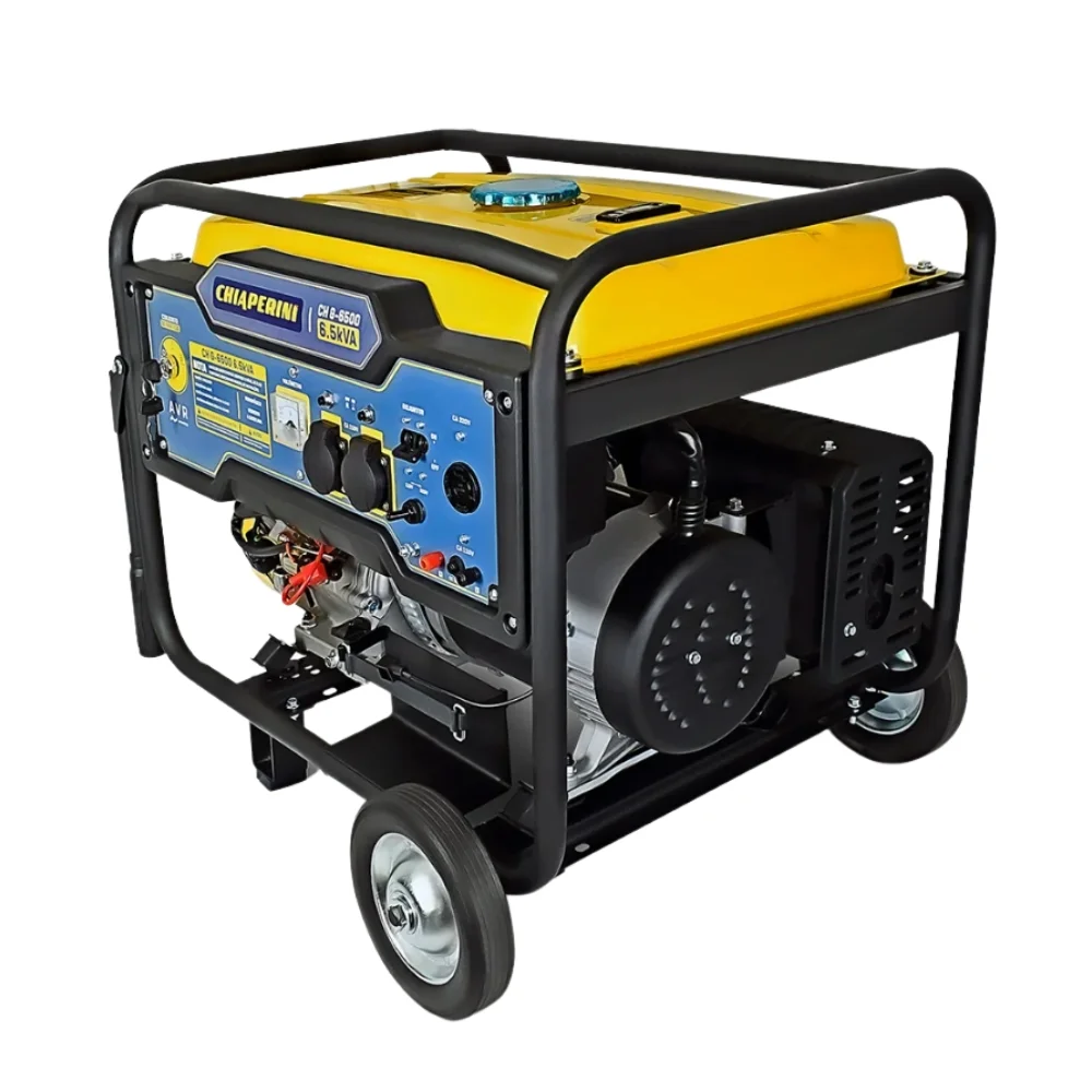 Gerador de Energia a Gasolina Motor 4T Partida Manual e Eletrica Bivolt 6,5KVA Chiaperini CH G-6500