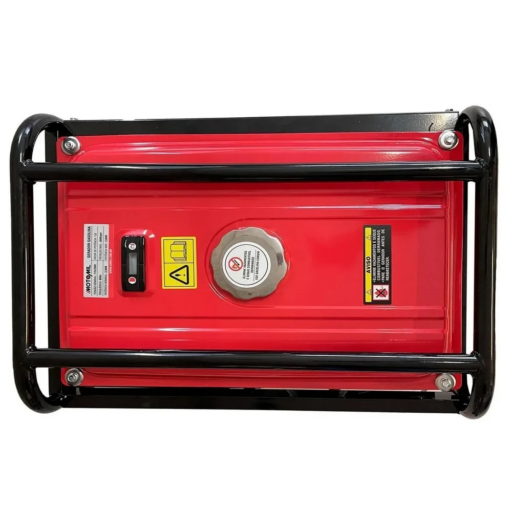 Gerador de Energia a Gasolina Partida Manual Motor 4T 6,5HP Bivolt 2,8KVA Motomil MG3000CL-1