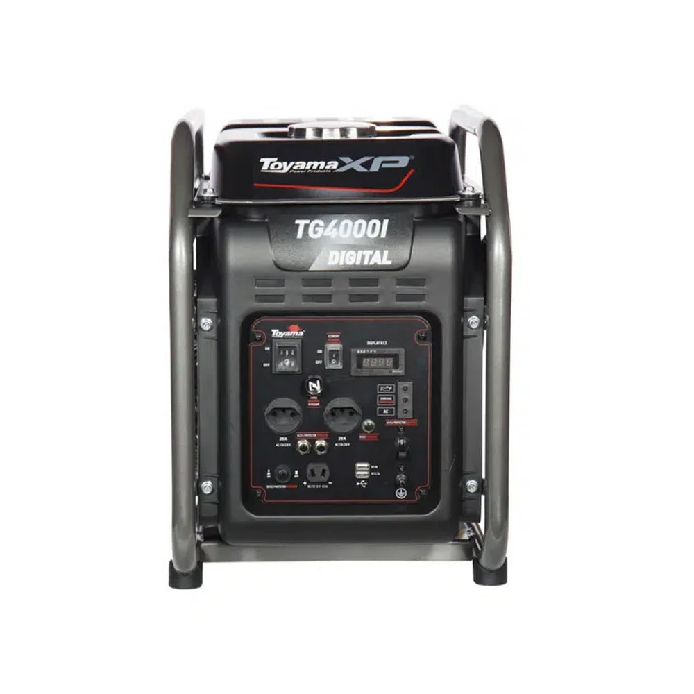 Gerador de Energia Digital a Gasolina USO Intensivo 212CC 4T Partida Manual 110V 4KVA Toyama TG4000I