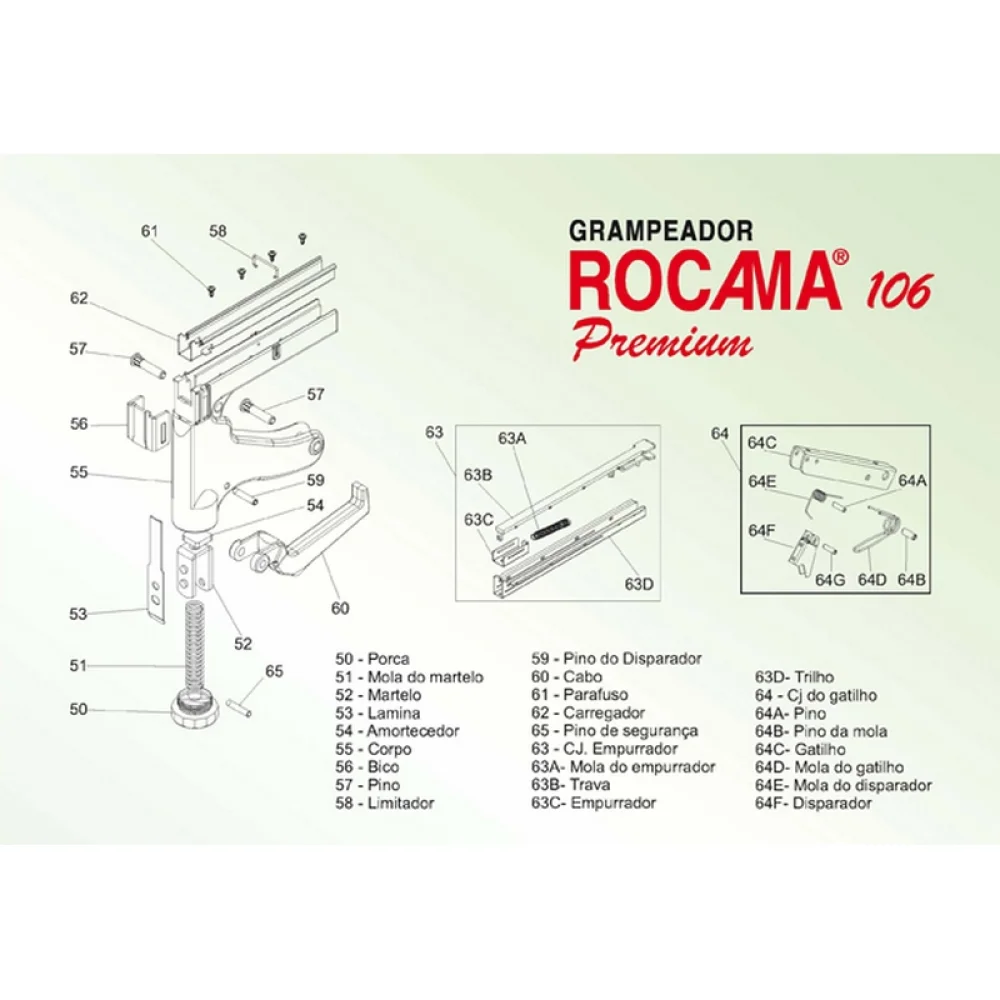 Grampeador Manual Premium Rocama 106