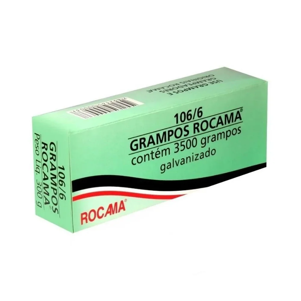 Grampo para Grampeador Manual Caixa com 3500 Pecas 6MM Rocama 106/6-11,6MM