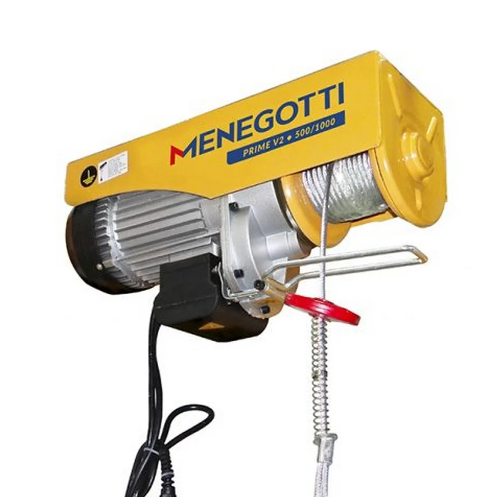 Guincho Eletrico de Cabo de Aco USO Intermitente 500/1000KG 220V Menegotti PRIME V2