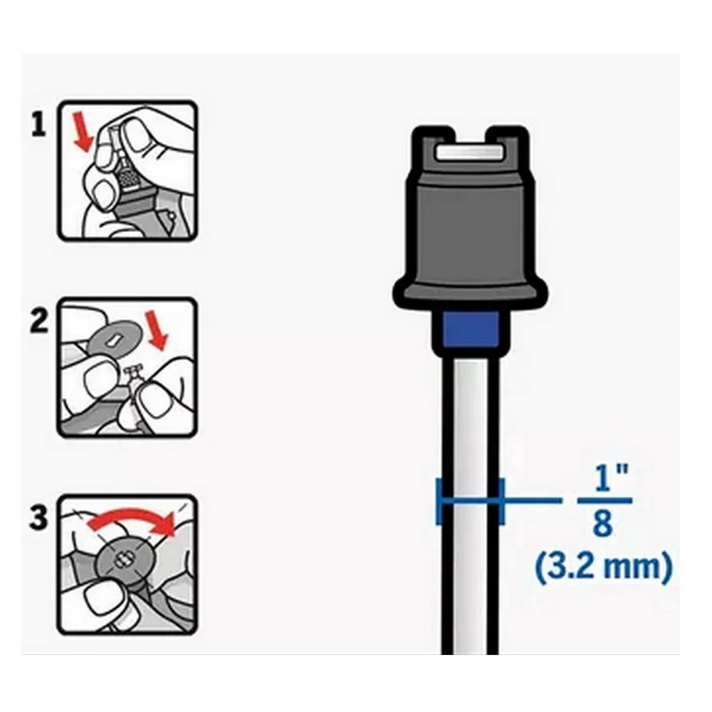 Haste Mandril de Aperto Rapido Ez-Lock Para Disco de Corte USO Em Micro Retifica Dremel EZ402