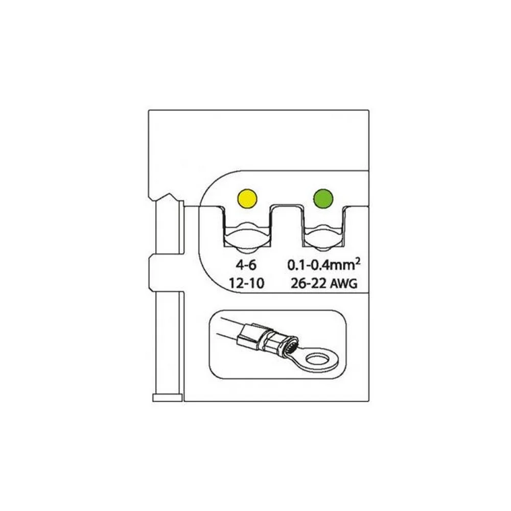Inserto Prensa Terminal Para Alicate 8140-Terminal Isol. 0,5A2,5MM2 Gedore 8140/02
