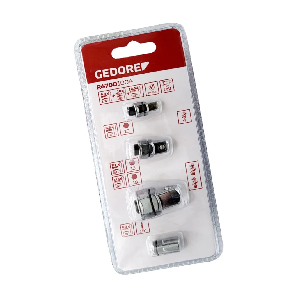 Jogo Adaptadores para Chave com Catraca 4pcs Gedore Red R47001004