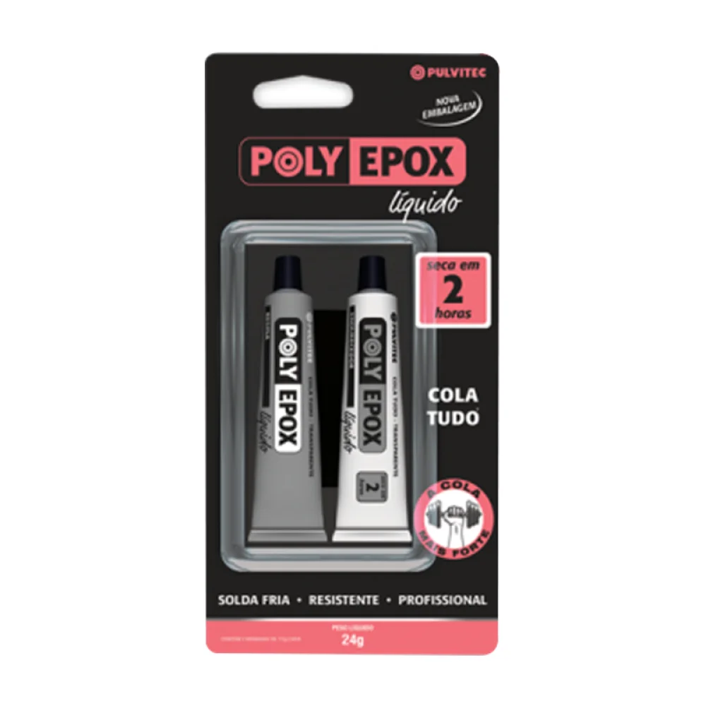Adesivo Epoxi 2h 2pcs 24G Pulvitec POLYEPOX