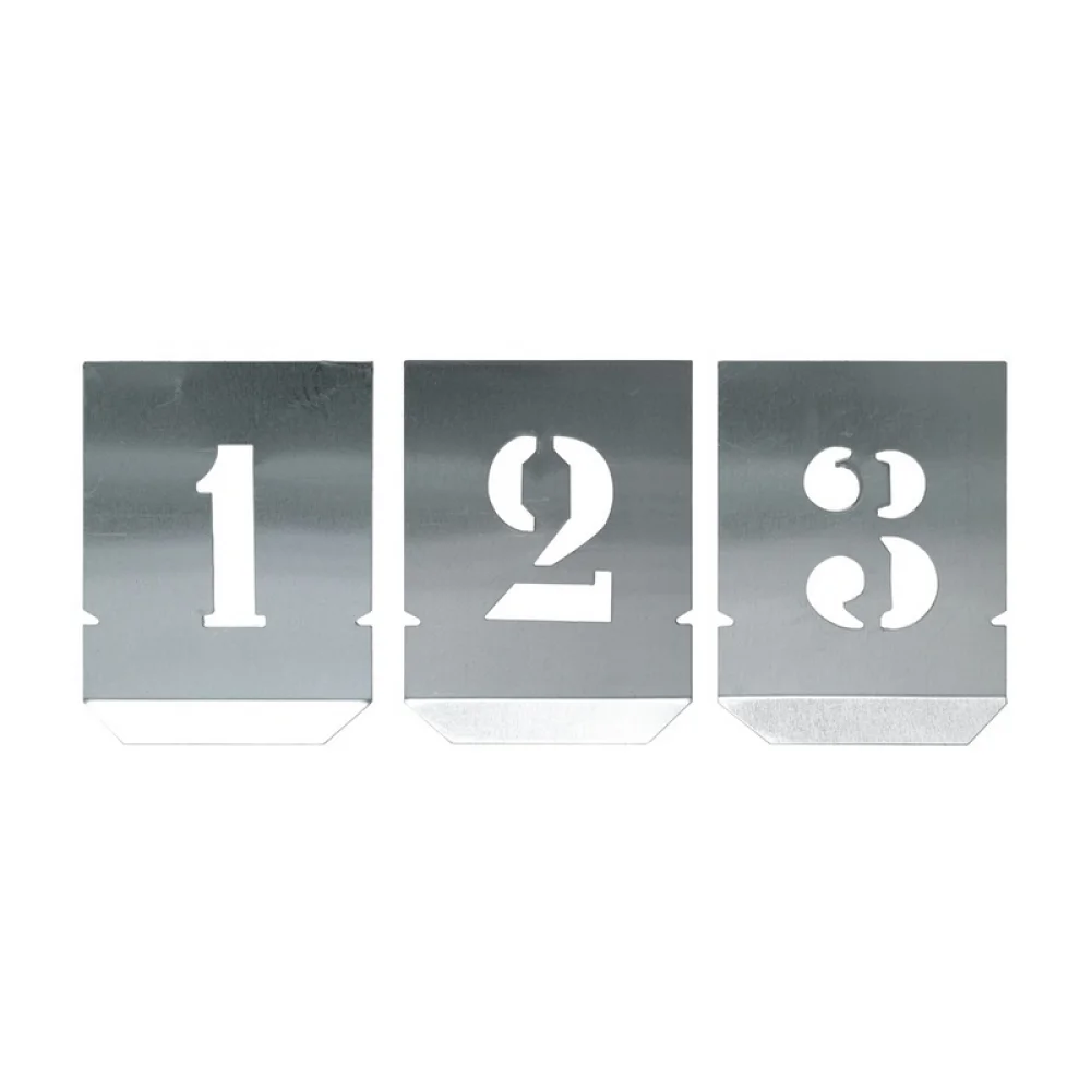 Jogo Algarismo de Chapa 10 Pecas 35MM Rex 110