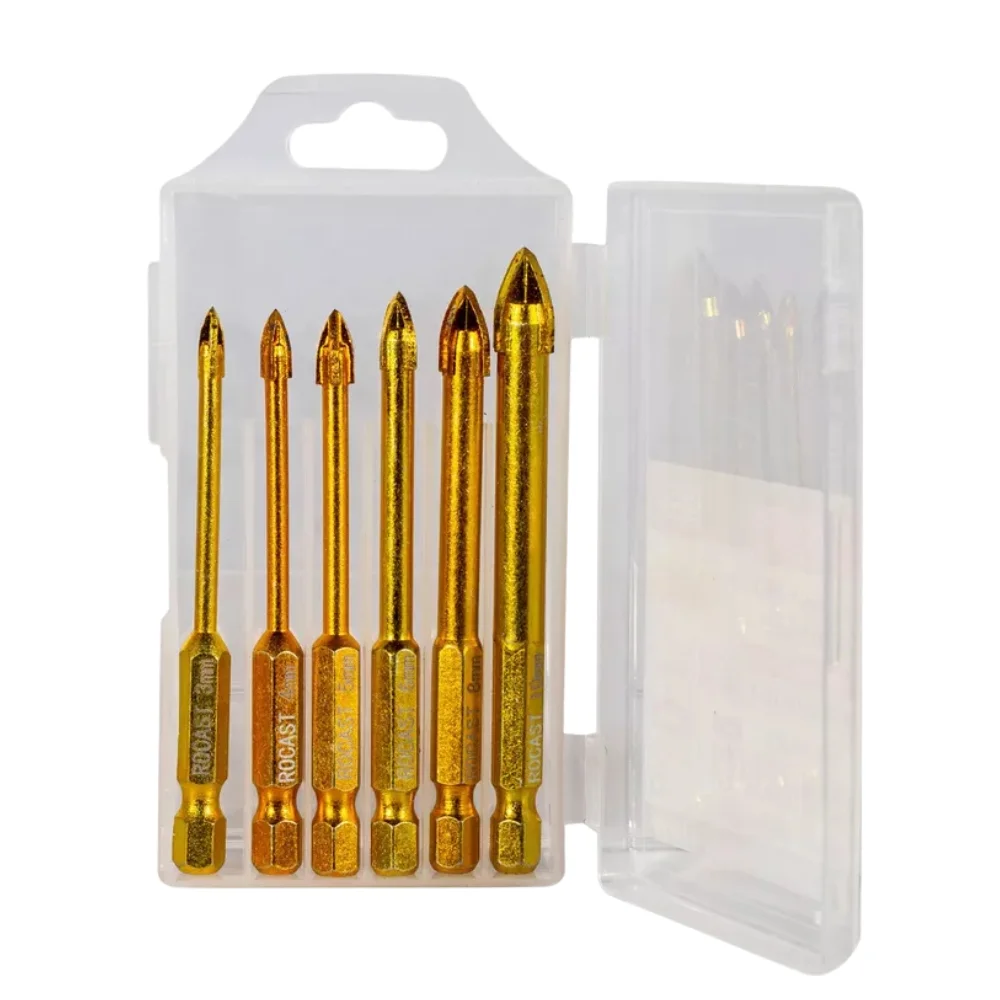 Jogo Broca Cruzada Multimateriais 6pcs Encaixe Hexagonal 3A10MM Rocast 2440013