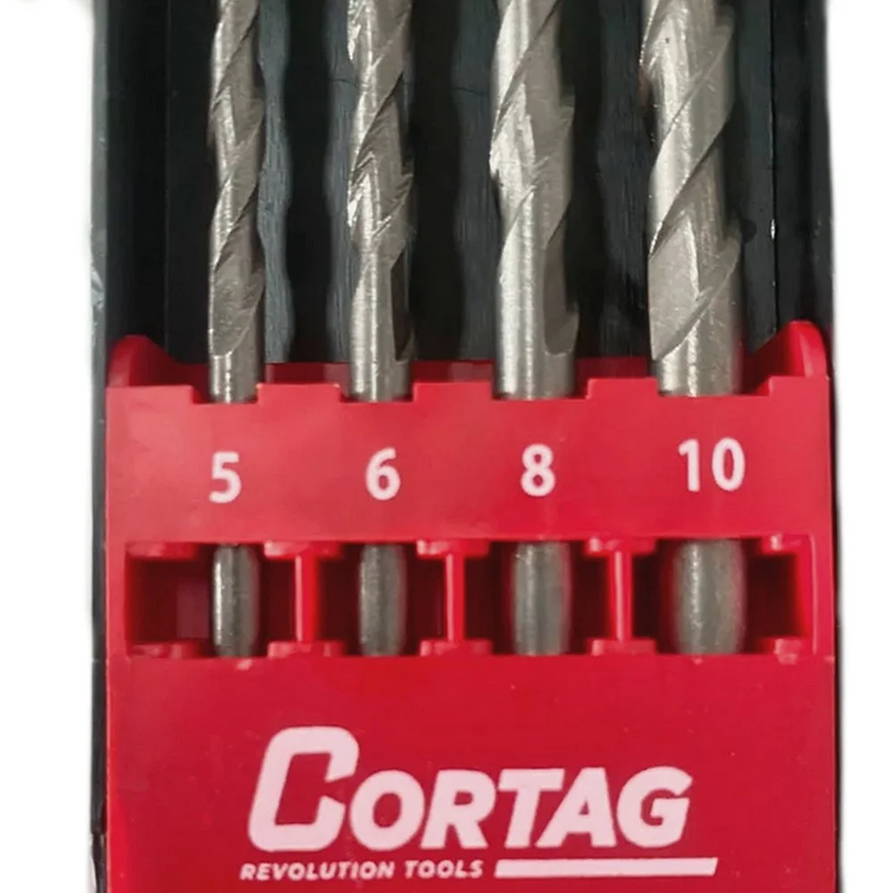 Jogo Broca de Widia Concreto 4pcs 5A10MM Cortag 62307