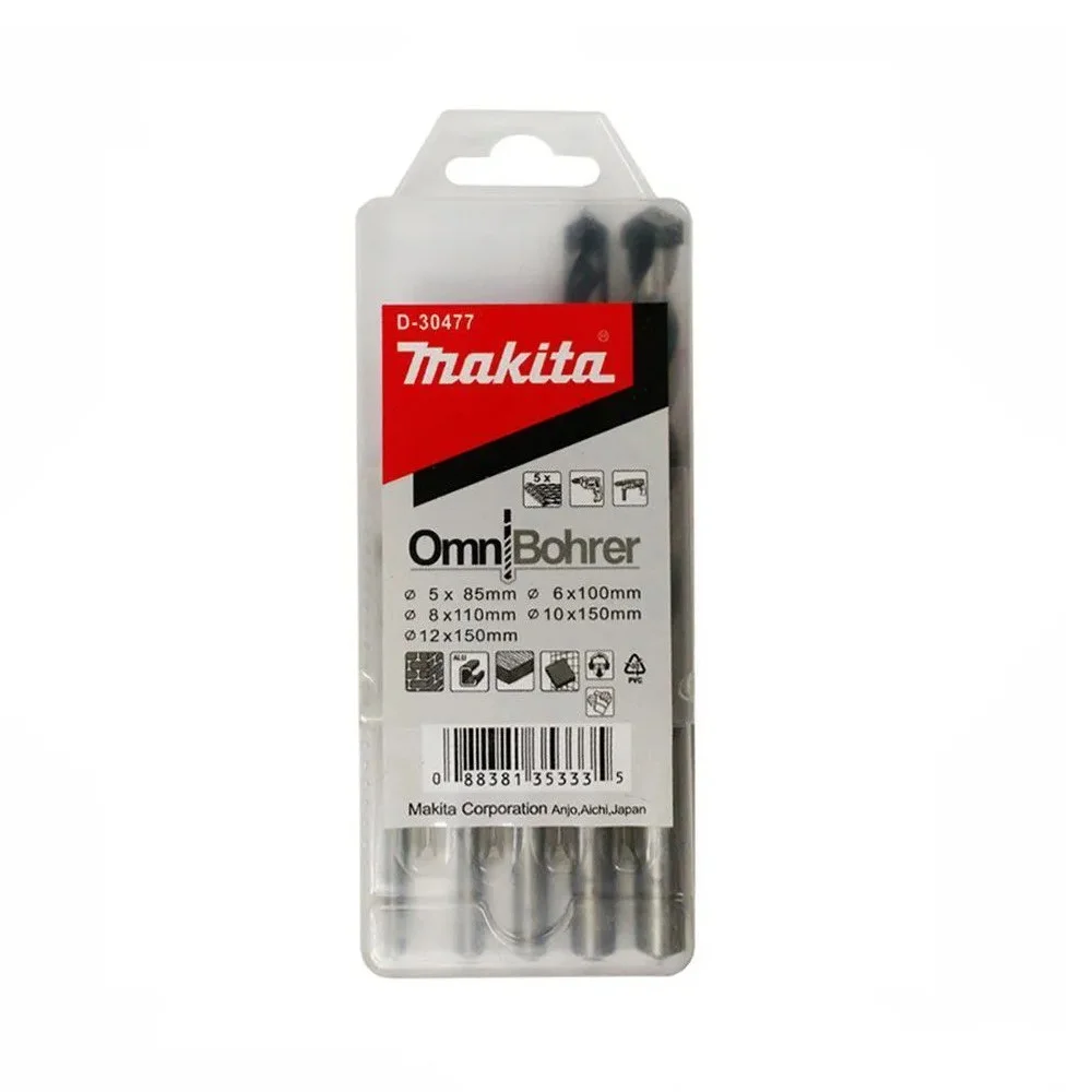Jogo Broca de Widia Concreto 5pcs 5A12MM Makita D-30477