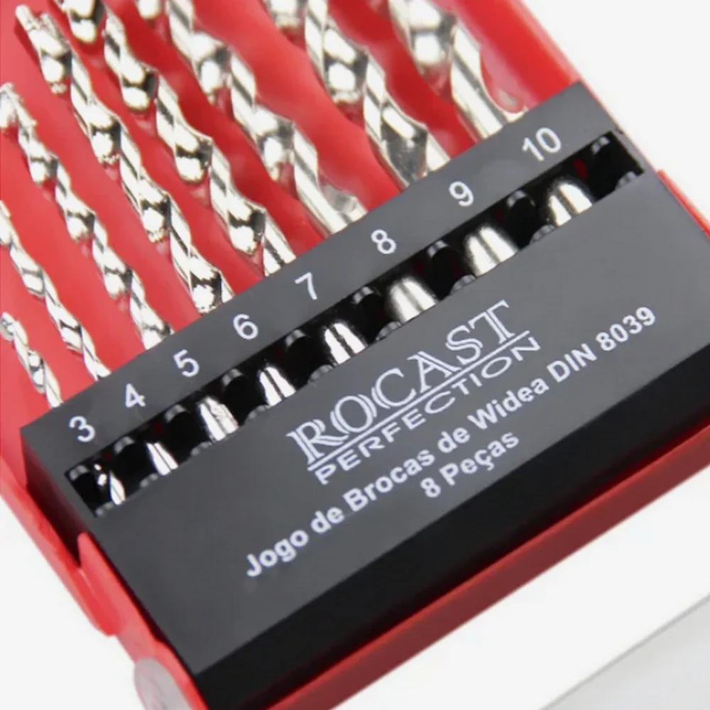 Jogo Broca de Widia Concreto 8pcs 3A10MM Rocast 160021