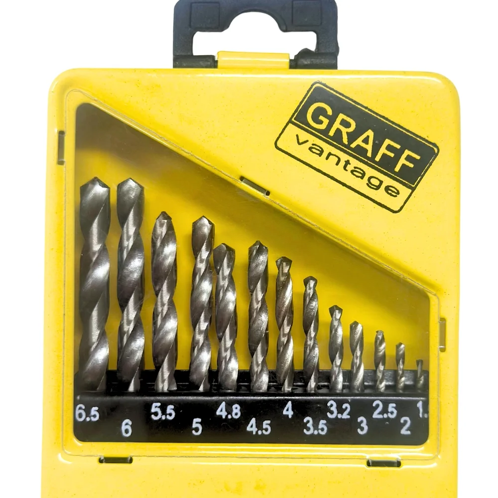 Jogo Broca Haste Paralela 13 Pecas DIN 338 HSS 1,5A6,5MM Graff 5660071