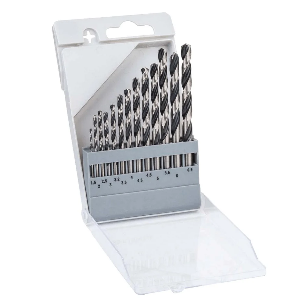 Jogo Broca Haste Paralela 13 Pecas Point TEQ DIN 338 HSS 1,5A6,5MM Bosch 2608577349