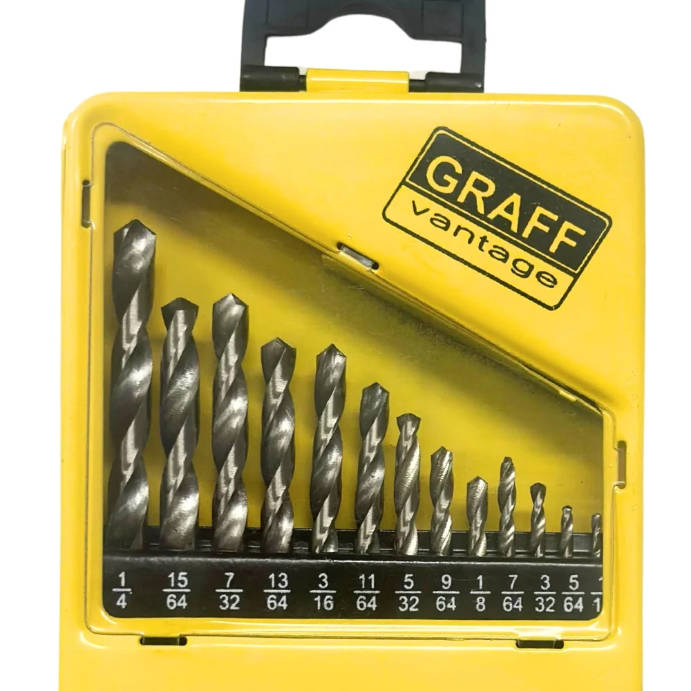 Jogo Broca Haste Paralela 13pcs DIN 338 HSS 1/16A1/4" Graff 5660072