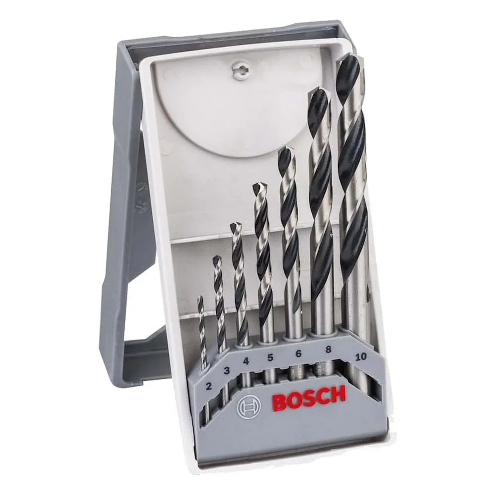 Jogo Broca Haste Paralela 7 Pecas Point TEQ DIN 338 Mini X-Line HSS 2A10MM Bosch 2608577347